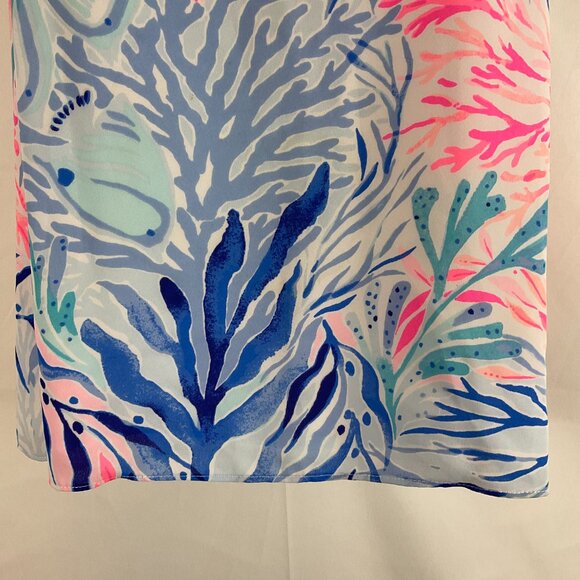 Lilly Pulitzer Dusk Top XS Blue White Pink Adjustable Spaghetti Strap - Picture 5 of 10